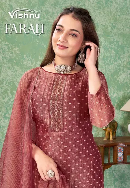 Farah By Vishnu Salsa Butti Zarkan Work Dress Material 